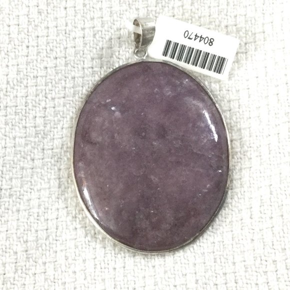 NEW Large Sterling Silver Amethyst Pendant 925 Purple Gemstone NWT - Picture 2 of 7